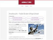 Tablet Screenshot of anwalt.org