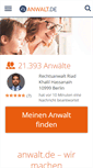 Mobile Screenshot of anwalt.de